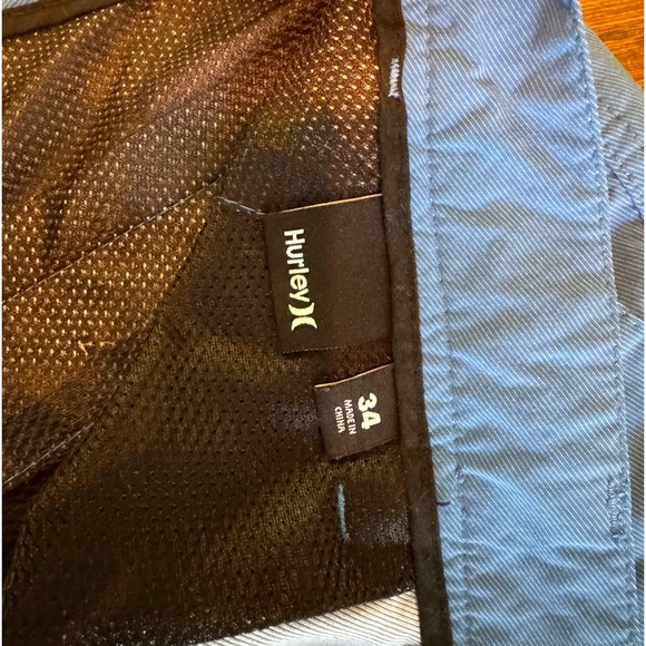 Hurley shorts, 34” waist, blue, 9” inseam, Nike Dri-Fit - Picture 5 of 7